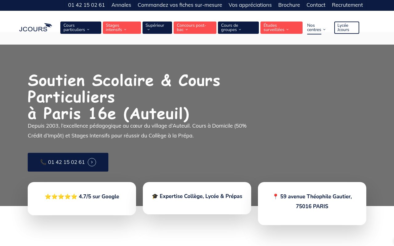 Apercu du site Jcours